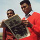 Muhammad Ali reads about his boxing match in the paper circa 1960's.
Focus on Sport/Getty Images